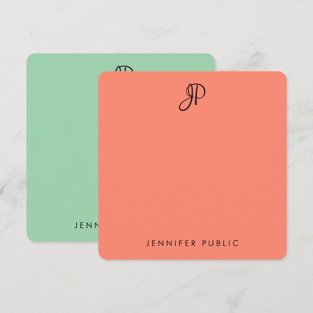Elegant Colours Handwritten Monogram Template (Front/Back)