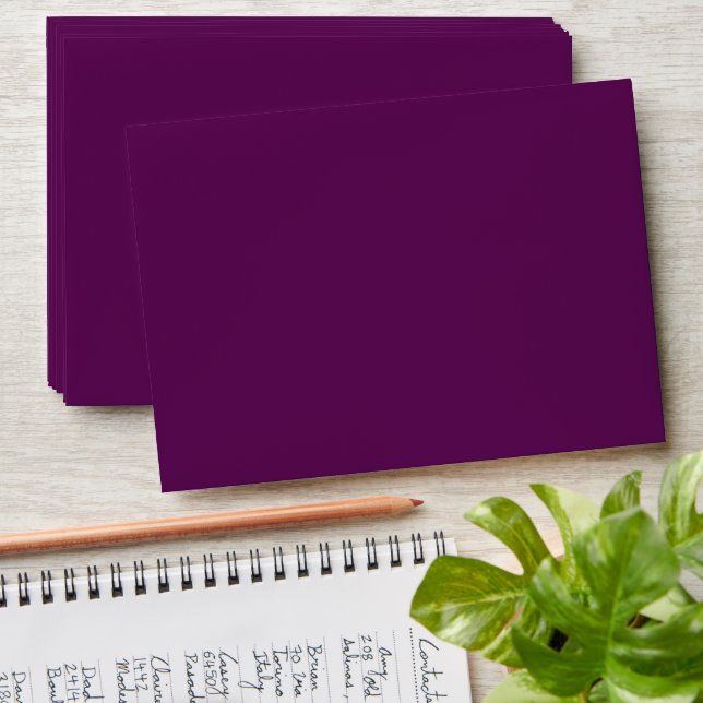 Elegant Colours - Minimalist Deep Plum Envelope (Stacked)