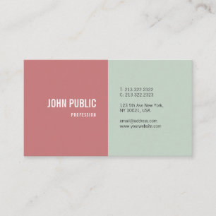 Elegant Colours Minimalist Modern Template Business Card