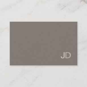Elegant Colours Modern Professional Monogram Plain Business Card