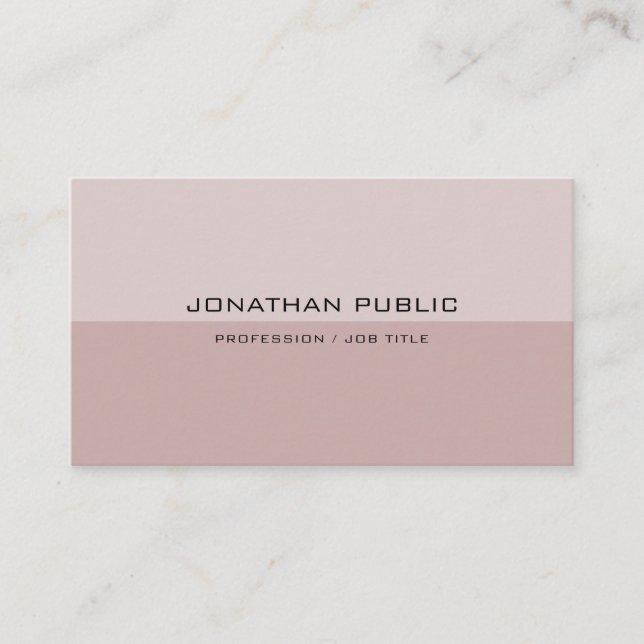 Elegant Colours Modern Simple Professional Trendy Business Card (Front)