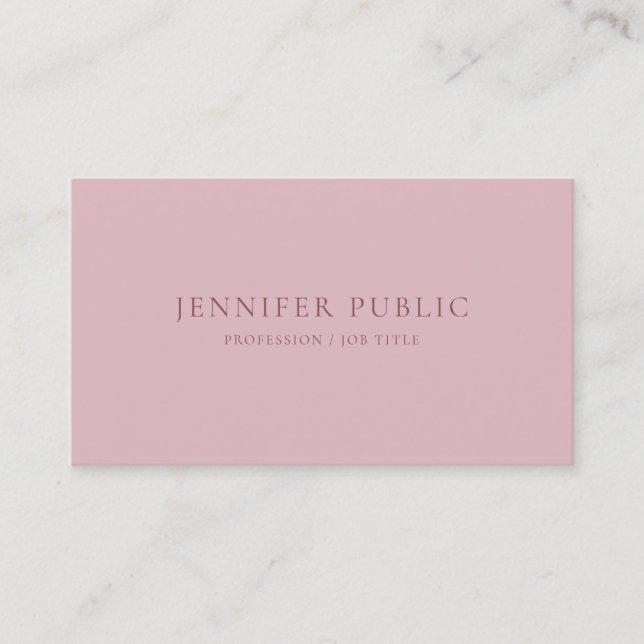 Elegant Colours Simple Template Professional Chic Business Card (Front)