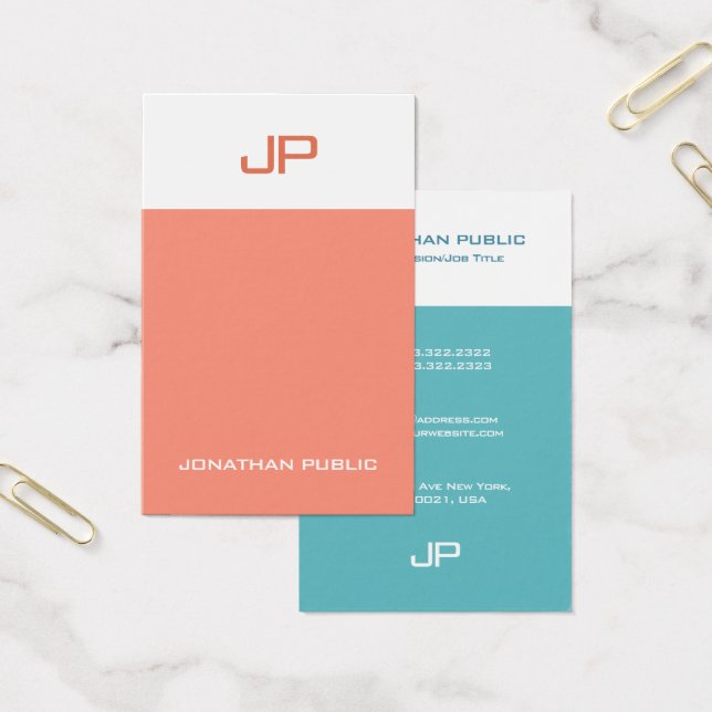 Elegant Colours Trendy Design Modern Monogram (Office)