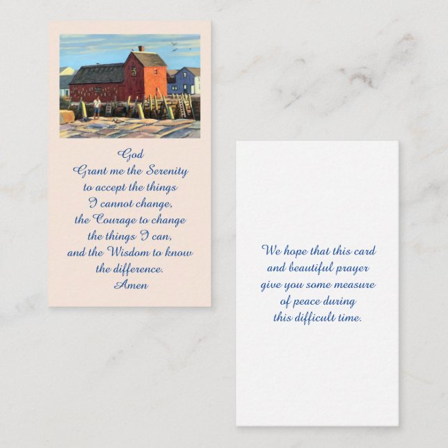 Elegant Commemorative Funeral Prayer Card (Front/Back)