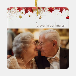 Elegant Commemorative Memorial Christmas Ceramic Ornament