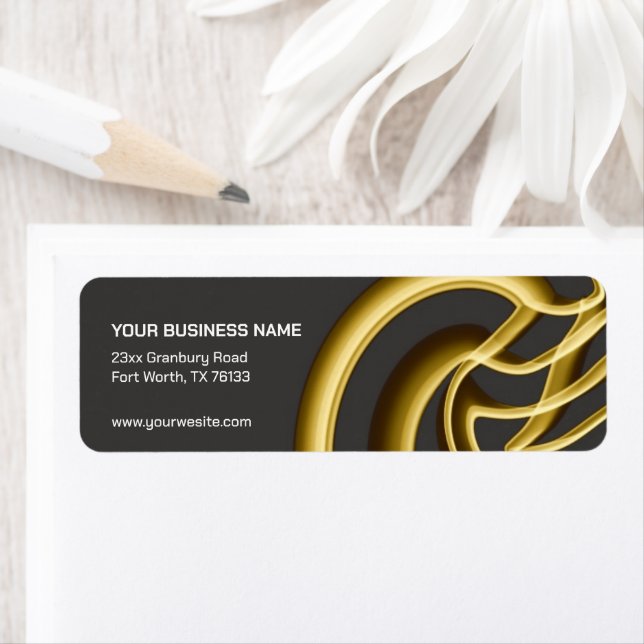 Elegant Company Business | Custom Return Address Return Address Label (Insitu)