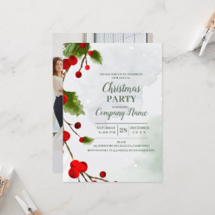 Elegant Company Cocktail Christmas Party  Invitation