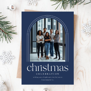 Elegant Company Corporate Business Photo Christmas Holiday Card