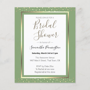 Elegant Confetti Bridal Shower Budget Invitation