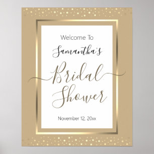 Elegant Confetti Bridal Shower Welcome Sign