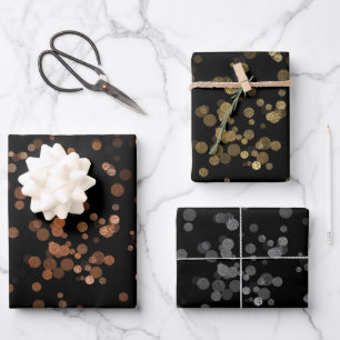 Elegant confetti polka dot patter  wrapping paper sheet