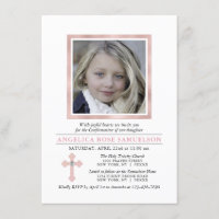 Elegant Confirmation Cross Pink Girl | PHOTO