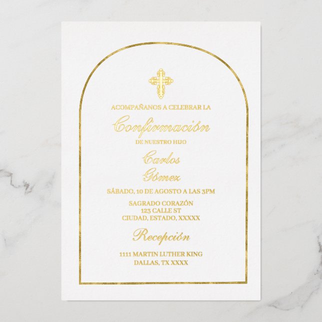 Elegant Confirmation gold foil   (Front)