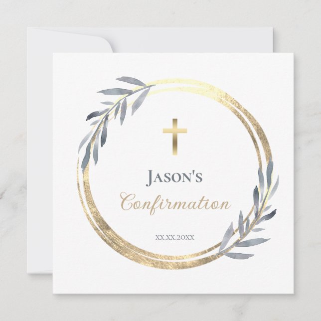 elegant Confirmation  Invitation (Front)