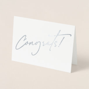 Elegant Congrats script Foil Card
