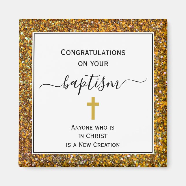 Elegant Congratulations ADULT BAPTISM Magnet (Front)