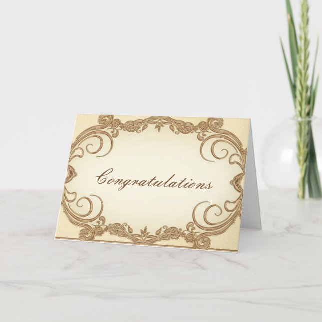 Elegant Congratulations Card (Front)
