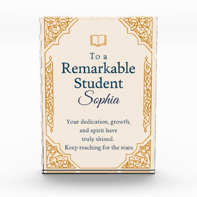 Elegant Congratulations Card for a Remarkable Stud Photo Block (Front)