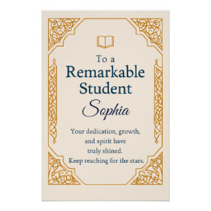Elegant Congratulations Card for a Remarkable Stud Poster