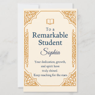 Elegant Congratulations Card for an Exceptional St