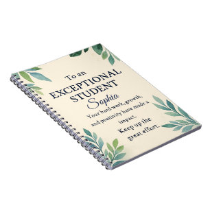 Elegant Congratulations Card for an Exceptional St Notebook