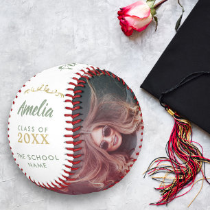 Elegant Congratulations Grad Graduation 2 Photo Softball