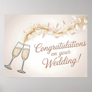 Elegant "Congratulations on Your Wedding" Poster