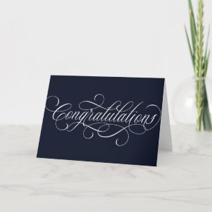 Elegant Congratulations script design Card