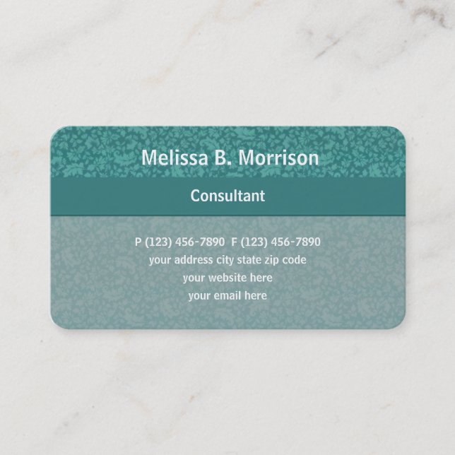 Elegant Consultant Business Cards (Front)