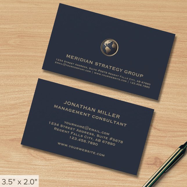 Elegant Consulting Logo Contact Card (Creator Uploaded)