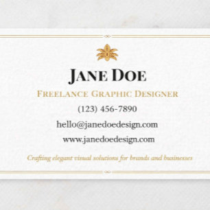 Elegant Contact Card Freelancer Personal Brand