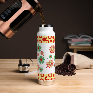 Elegant  Contemporary Chic Floral Water Bottle