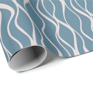 Elegant Contemporary Wavy Lines Wrapping Paper