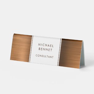 Elegant Copper Brown Brushed Metallic Business