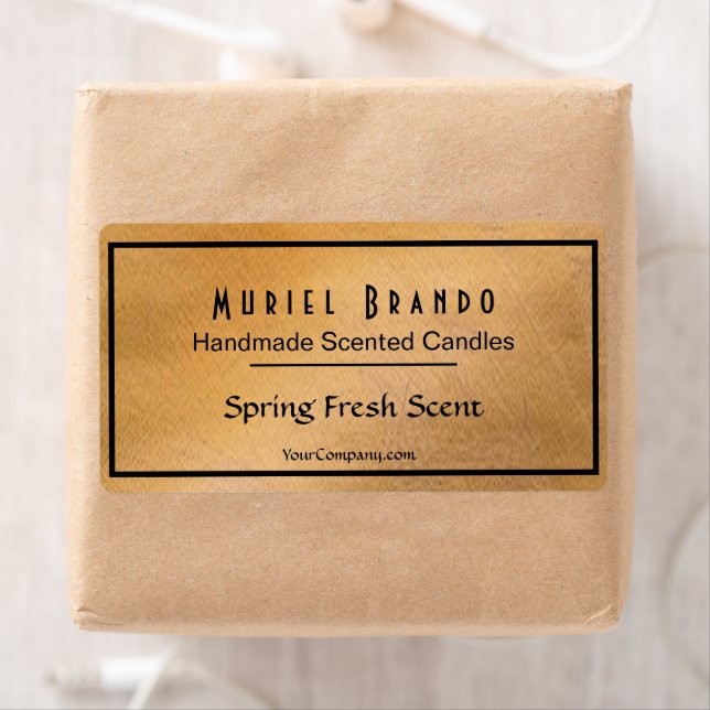 Elegant Copper Candle Company V5 Candle Jar Label (Insitu)