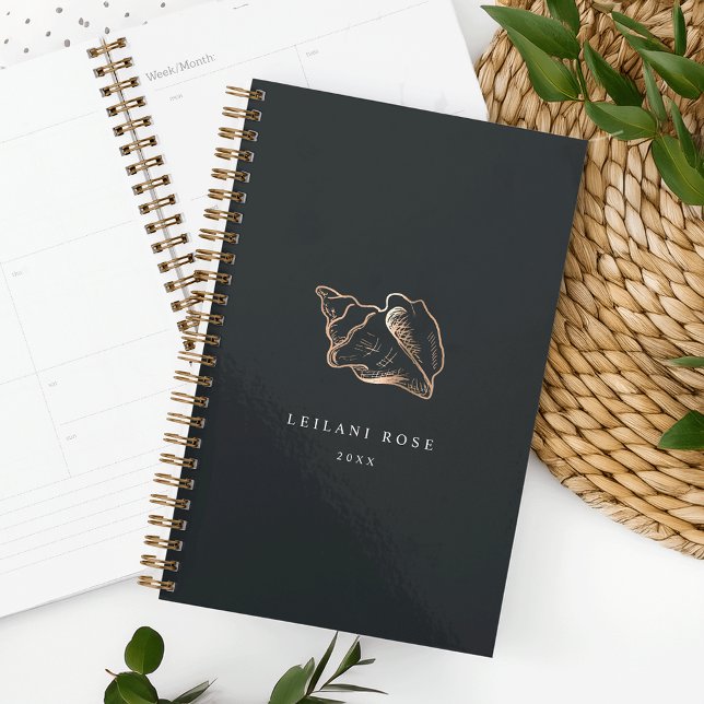 Elegant Copper Conch Shell Personalised Planner (Creator Uploaded)