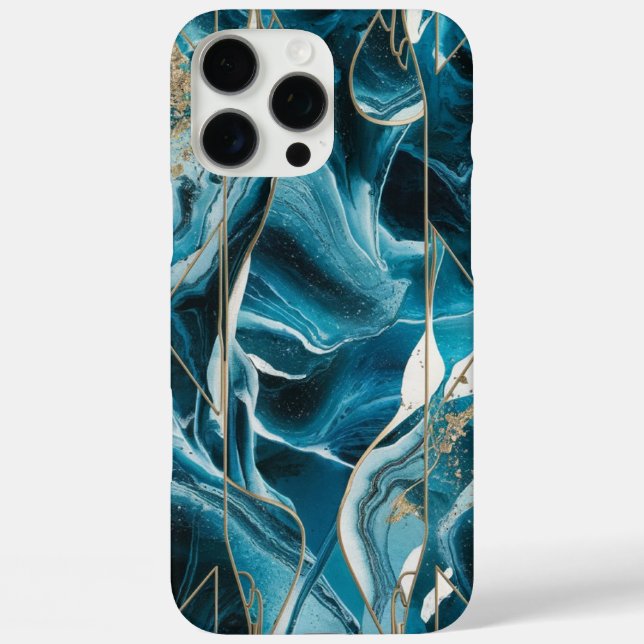 Elegant Copper | Feminine Opulent Teal Gold Case-Mate iPhone Case (Back)