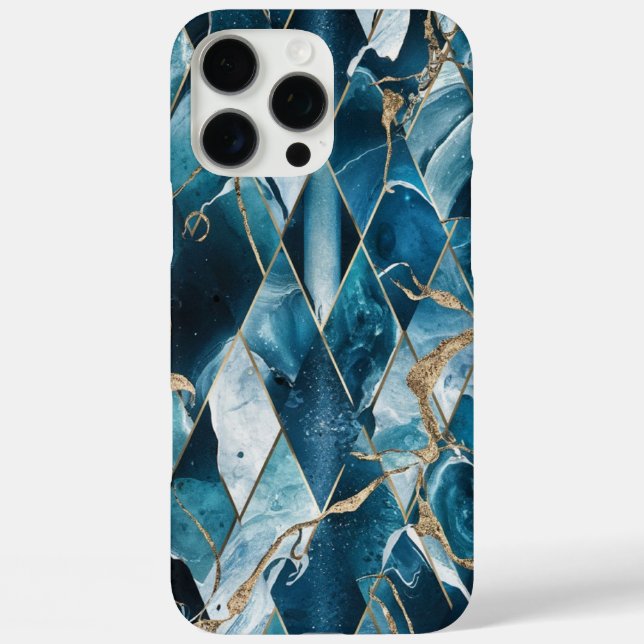 Elegant Copper | Feminine Opulent Teal Gold Case-Mate iPhone Case (Back)