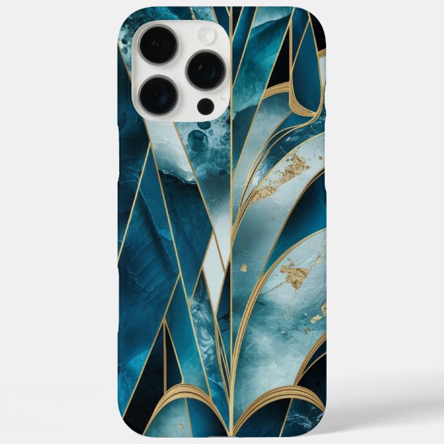 Elegant Copper | Feminine Opulent Teal Gold Case-Mate iPhone Case (Back)
