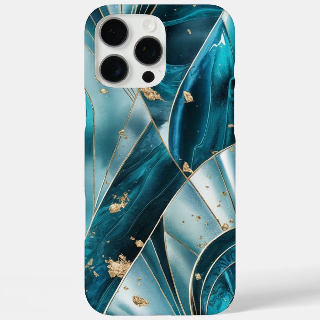Elegant Copper | Feminine Opulent Teal Gold Case-Mate iPhone Case (Back)
