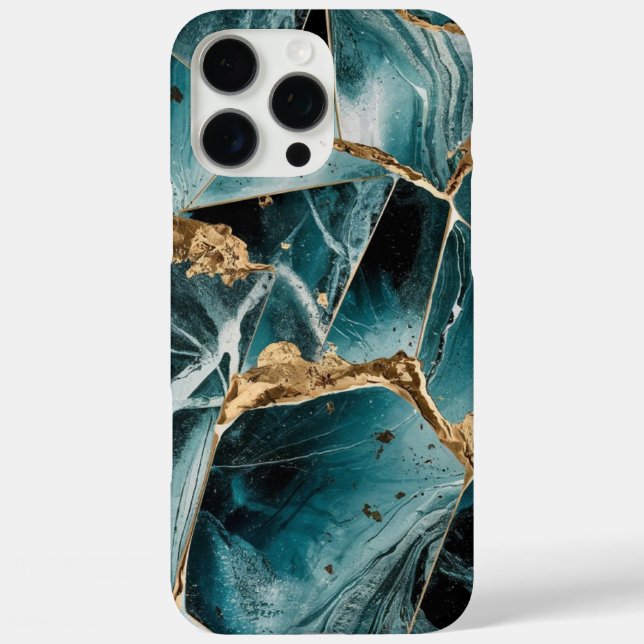Elegant Copper | Feminine Opulent Teal Gold Case-Mate iPhone Case (Back)