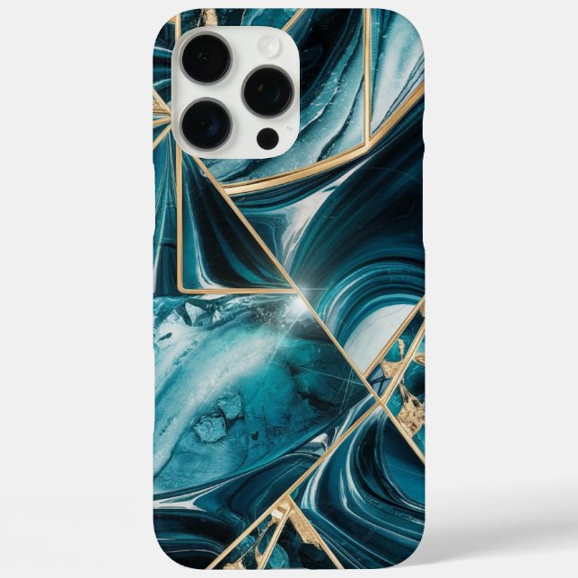 Elegant Copper | Feminine Opulent Teal Gold Case-Mate iPhone Case (Back)