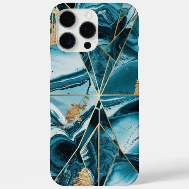 Elegant Copper | Feminine Opulent Teal Gold Case-Mate iPhone Case (Back)