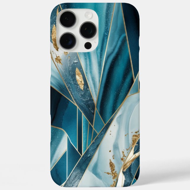 Elegant Copper | Feminine Opulent Teal Gold Case-Mate iPhone Case (Back)