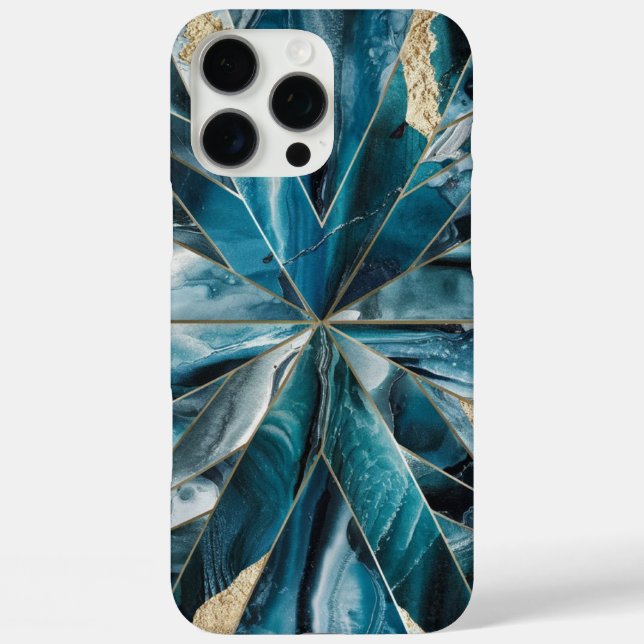 Elegant Copper | Feminine Opulent Teal Gold Case-Mate iPhone Case (Back)