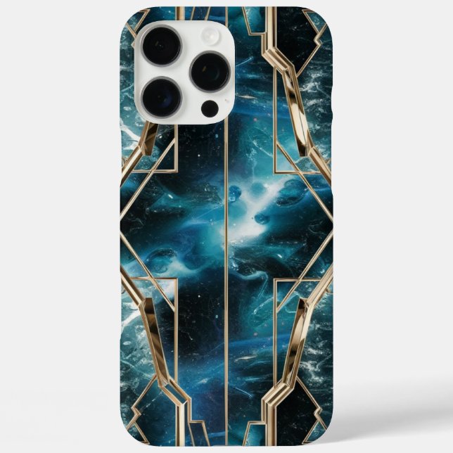 Elegant Copper | Feminine Opulent Teal Gold Case-Mate iPhone Case (Back)