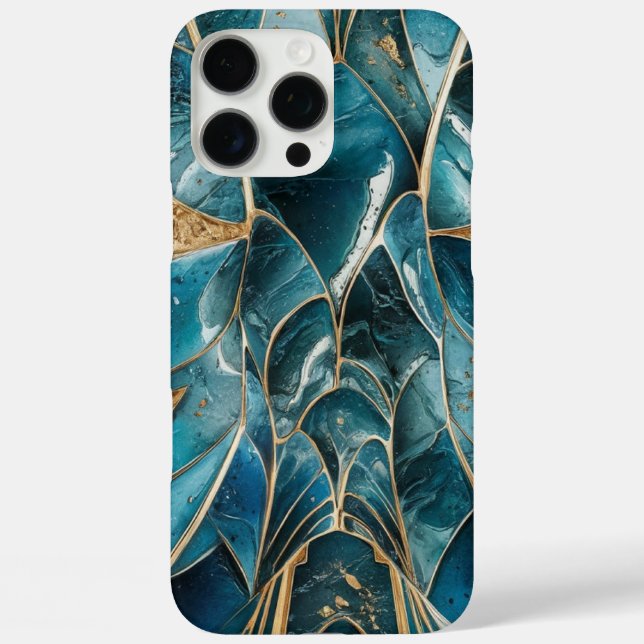 Elegant Copper | Feminine Opulent Teal Gold Case-Mate iPhone Case (Back)