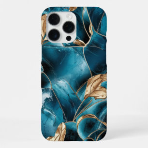 Elegant Copper Feminine Opulent Teal Gold iPhone 16 Pro Max Case