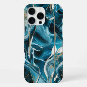 Elegant Copper Feminine Opulent Teal Gold iPhone 16 Pro Max Case