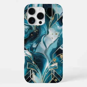 Elegant Copper Feminine Opulent Teal Gold iPhone 16 Pro Max Case